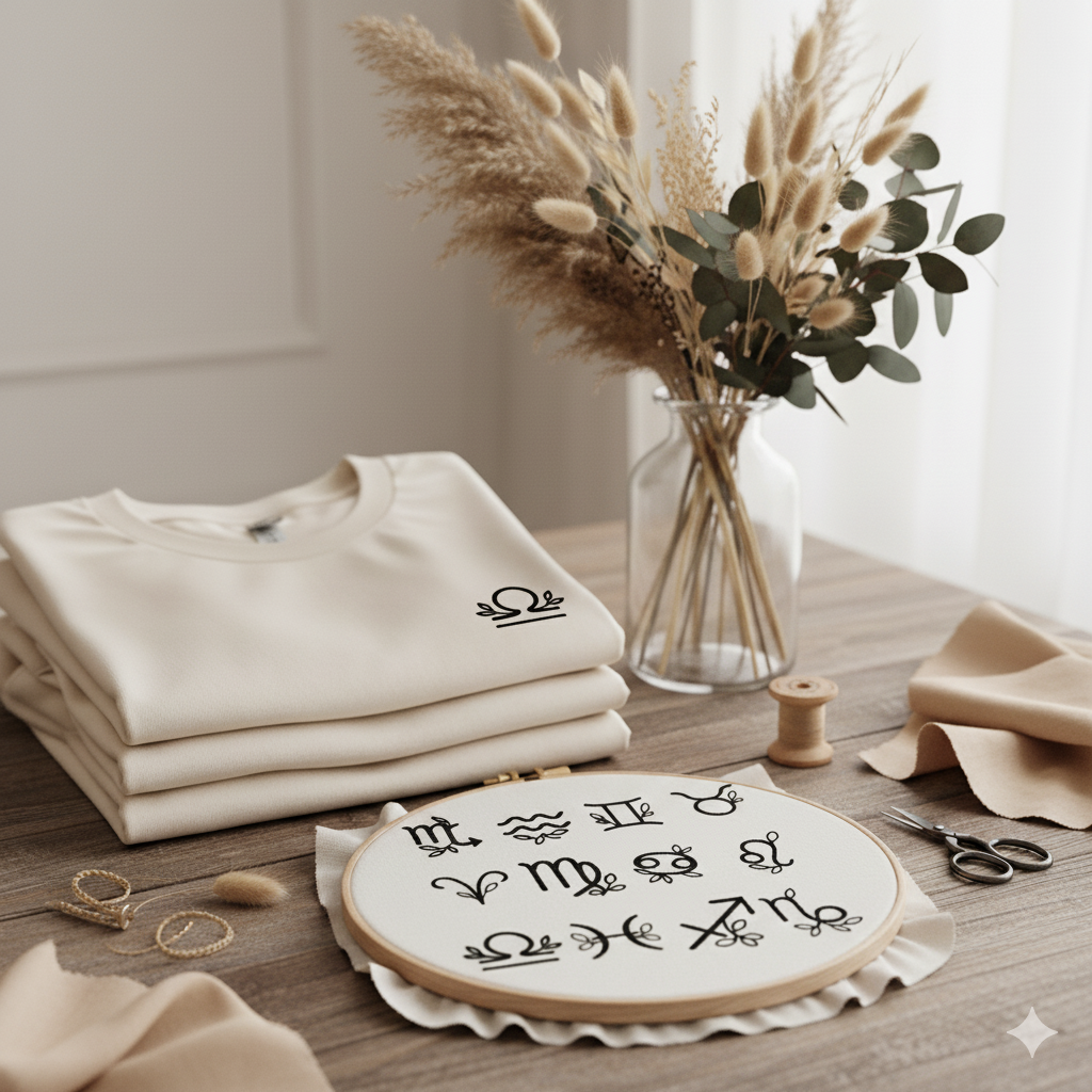 T-shirt brodé - Signe Astrologique – Femme